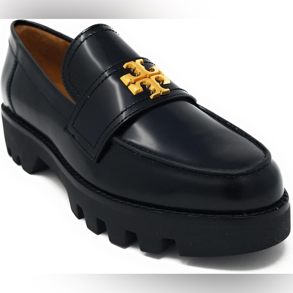 Tory Burch Black Loafers with Logo